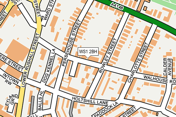 WS1 2BH map - OS OpenMap – Local (Ordnance Survey)