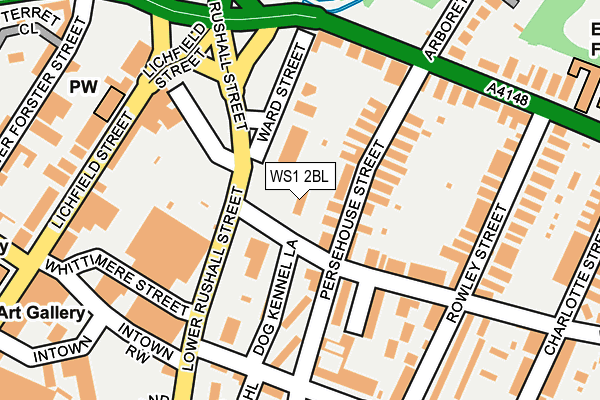 WS1 2BL map - OS OpenMap – Local (Ordnance Survey)