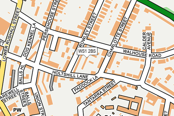 WS1 2BS map - OS OpenMap – Local (Ordnance Survey)