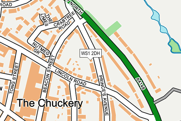 WS1 2DH map - OS OpenMap – Local (Ordnance Survey)