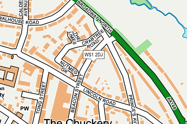 WS1 2DJ map - OS OpenMap – Local (Ordnance Survey)