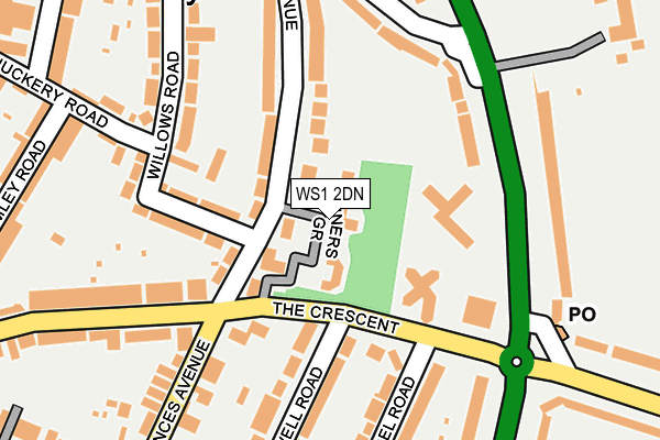 WS1 2DN map - OS OpenMap – Local (Ordnance Survey)