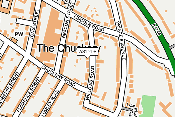 WS1 2DP map - OS OpenMap – Local (Ordnance Survey)