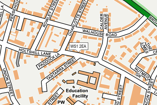 WS1 2EA map - OS OpenMap – Local (Ordnance Survey)