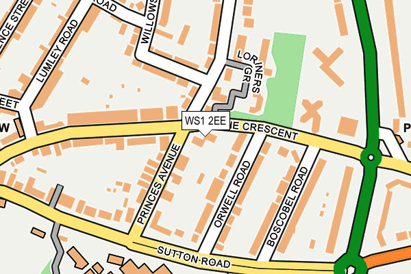 WS1 2EE map - OS OpenMap – Local (Ordnance Survey)