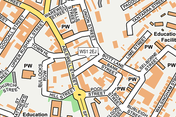 WS1 2EJ map - OS OpenMap – Local (Ordnance Survey)