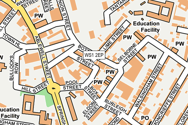 WS1 2EP map - OS OpenMap – Local (Ordnance Survey)