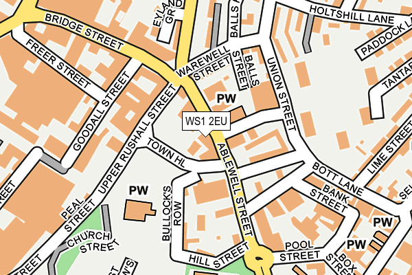 WS1 2EU map - OS OpenMap – Local (Ordnance Survey)