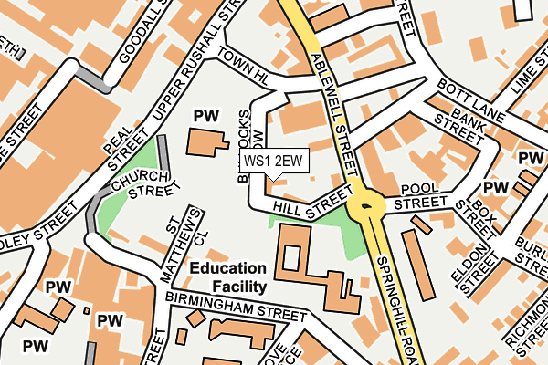 WS1 2EW map - OS OpenMap – Local (Ordnance Survey)