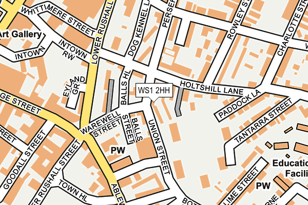 WS1 2HH map - OS OpenMap – Local (Ordnance Survey)