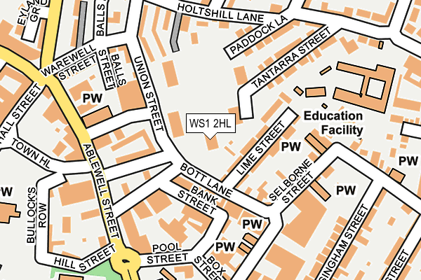 WS1 2HL map - OS OpenMap – Local (Ordnance Survey)