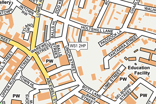 WS1 2HP map - OS OpenMap – Local (Ordnance Survey)