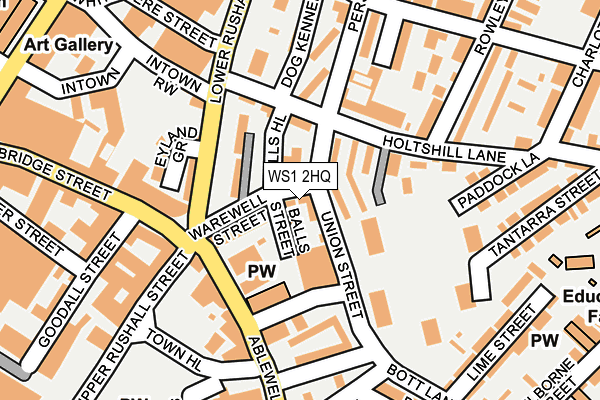 WS1 2HQ map - OS OpenMap – Local (Ordnance Survey)