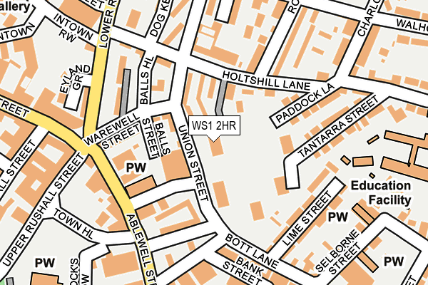 WS1 2HR map - OS OpenMap – Local (Ordnance Survey)