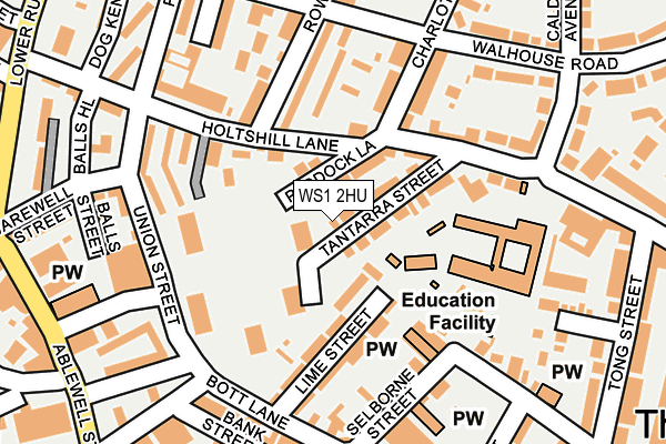 WS1 2HU map - OS OpenMap – Local (Ordnance Survey)