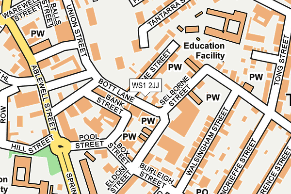 WS1 2JJ map - OS OpenMap – Local (Ordnance Survey)