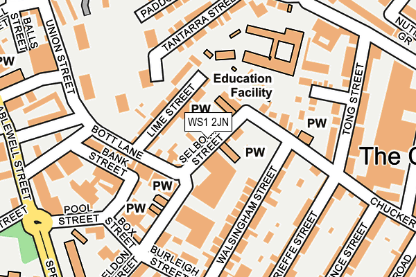 WS1 2JN map - OS OpenMap – Local (Ordnance Survey)