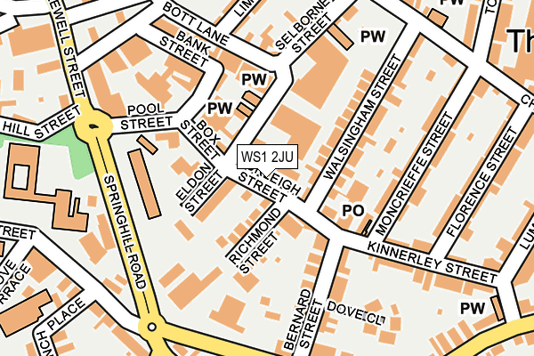 WS1 2JU map - OS OpenMap – Local (Ordnance Survey)