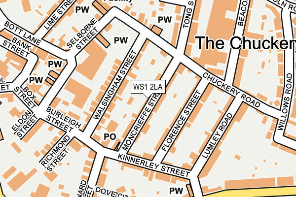 WS1 2LA map - OS OpenMap – Local (Ordnance Survey)