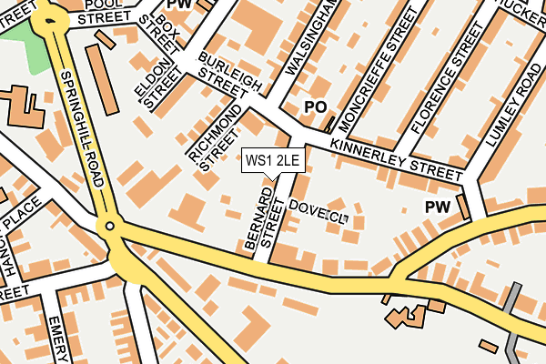 WS1 2LE map - OS OpenMap – Local (Ordnance Survey)