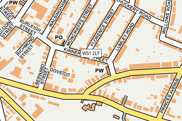 WS1 2LF map - OS OpenMap – Local (Ordnance Survey)