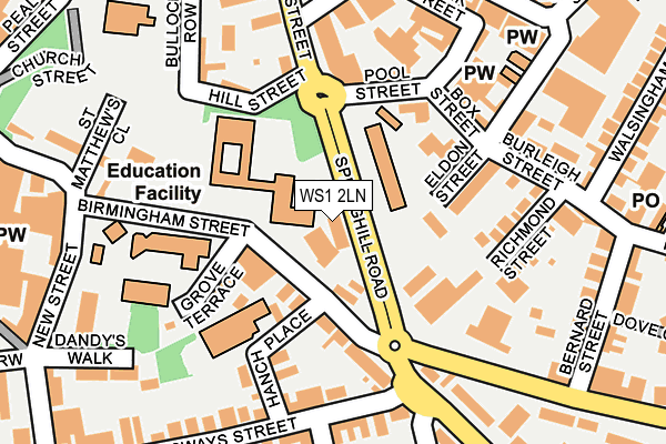 Map of WALSALL TILE LIMITED at local scale