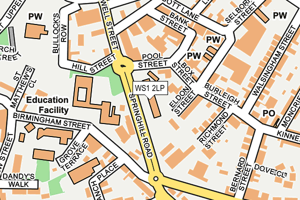 WS1 2LP map - OS OpenMap – Local (Ordnance Survey)