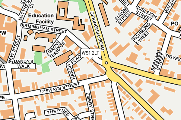 WS1 2LT map - OS OpenMap – Local (Ordnance Survey)