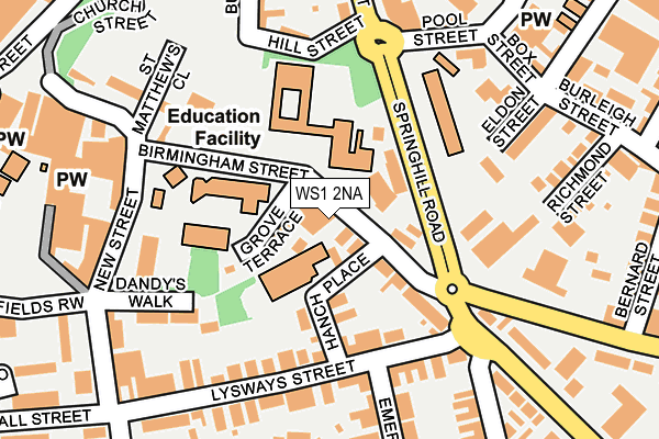 WS1 2NA map - OS OpenMap – Local (Ordnance Survey)
