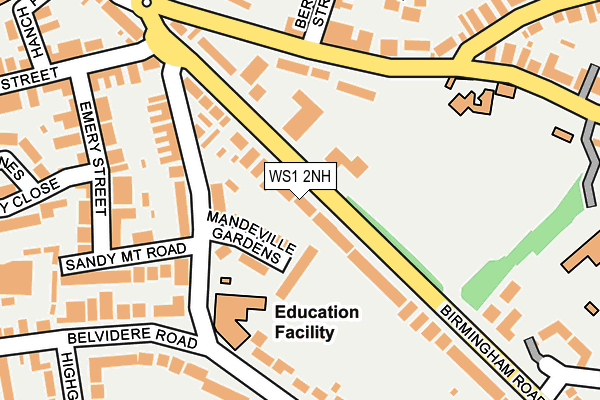 WS1 2NH map - OS OpenMap – Local (Ordnance Survey)