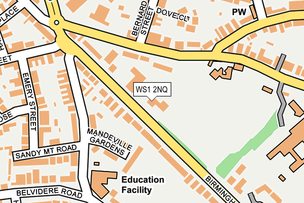 WS1 2NQ map - OS OpenMap – Local (Ordnance Survey)