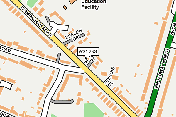 WS1 2NS map - OS OpenMap – Local (Ordnance Survey)