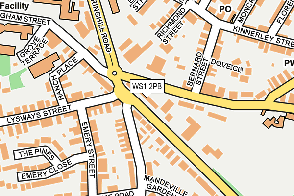 WS1 2PB map - OS OpenMap – Local (Ordnance Survey)