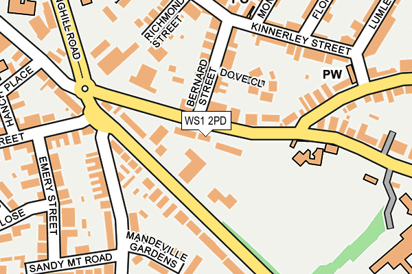 WS1 2PD map - OS OpenMap – Local (Ordnance Survey)