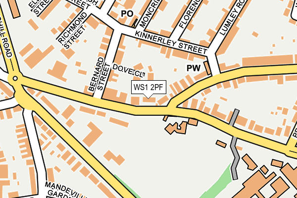 WS1 2PF map - OS OpenMap – Local (Ordnance Survey)