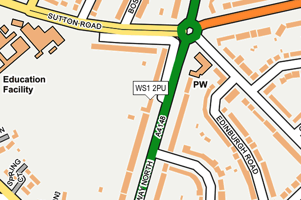 WS1 2PU map - OS OpenMap – Local (Ordnance Survey)