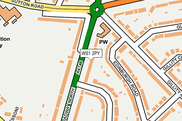 WS1 2PY map - OS OpenMap – Local (Ordnance Survey)