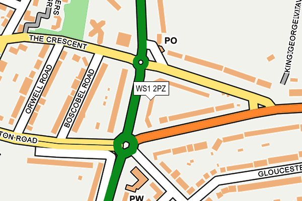 WS1 2PZ map - OS OpenMap – Local (Ordnance Survey)