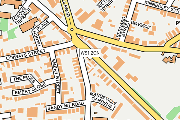 WS1 2QN map - OS OpenMap – Local (Ordnance Survey)