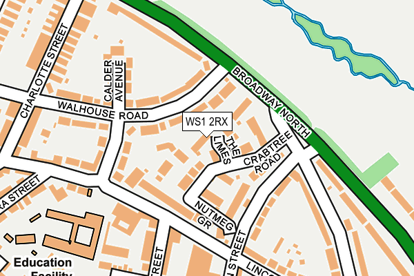 WS1 2RX map - OS OpenMap – Local (Ordnance Survey)