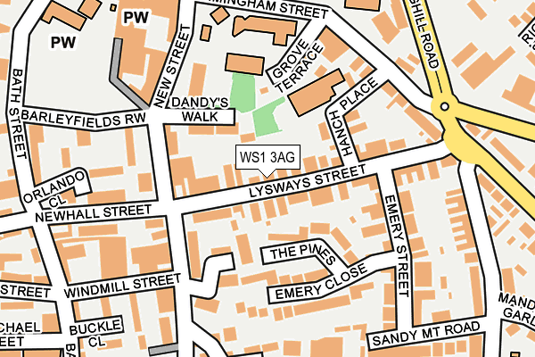 WS1 3AG map - OS OpenMap – Local (Ordnance Survey)