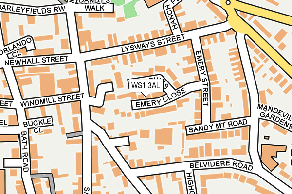 WS1 3AL map - OS OpenMap – Local (Ordnance Survey)