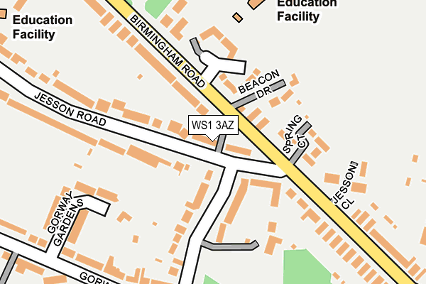 WS1 3AZ map - OS OpenMap – Local (Ordnance Survey)