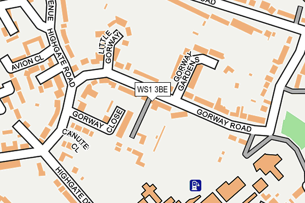 WS1 3BE map - OS OpenMap – Local (Ordnance Survey)