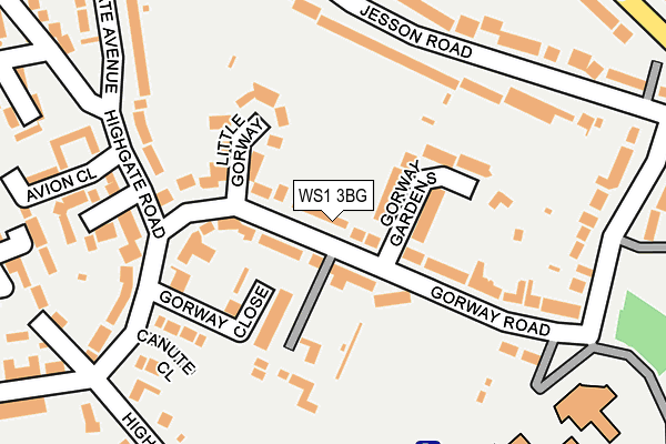 WS1 3BG map - OS OpenMap – Local (Ordnance Survey)