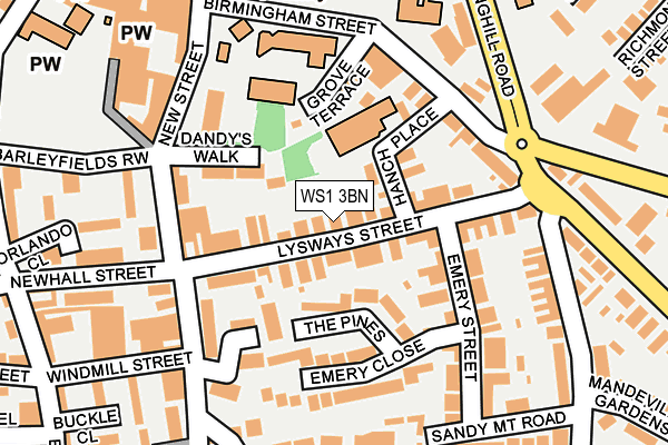WS1 3BN map - OS OpenMap – Local (Ordnance Survey)