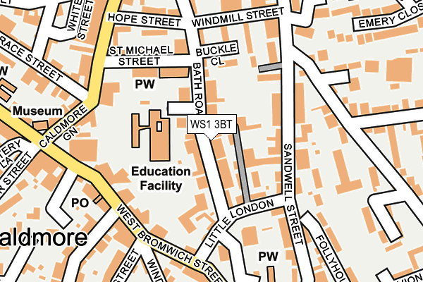 WS1 3BT map - OS OpenMap – Local (Ordnance Survey)