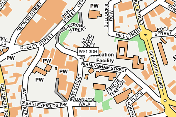 WS1 3DH map - OS OpenMap – Local (Ordnance Survey)