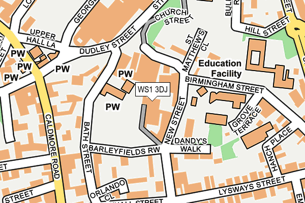 WS1 3DJ map - OS OpenMap – Local (Ordnance Survey)