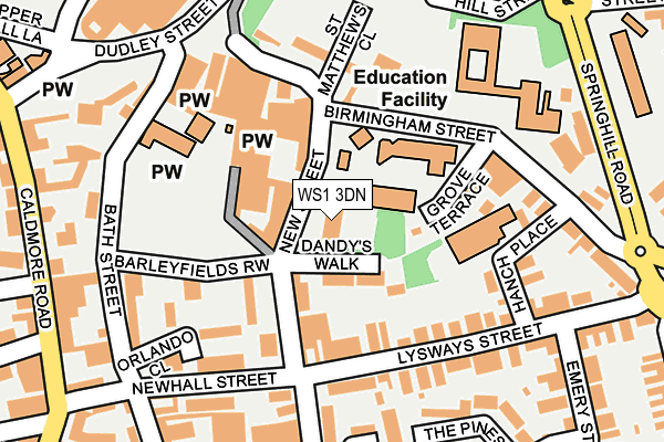 WS1 3DN map - OS OpenMap – Local (Ordnance Survey)